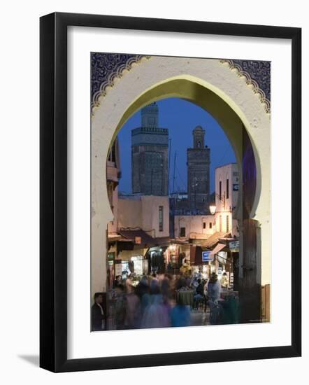 Bab Bou Jeloud Gate, Fes El-Bali, Fes, Morocco-Walter Bibikow-Framed Photographic Print
