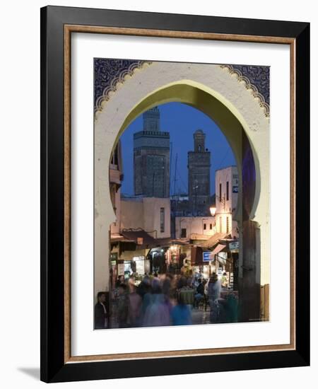 Bab Bou Jeloud Gate, Fes El-Bali, Fes, Morocco-Walter Bibikow-Framed Photographic Print