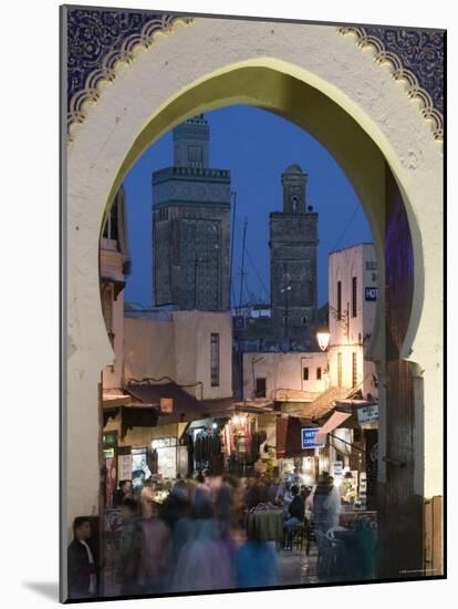 Bab Bou Jeloud Gate, Fes El-Bali, Fes, Morocco-Walter Bibikow-Mounted Photographic Print