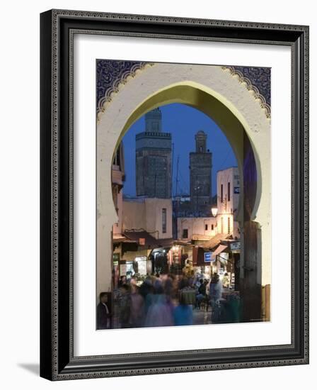 Bab Bou Jeloud Gate, Fes El-Bali, Fes, Morocco-Walter Bibikow-Framed Photographic Print