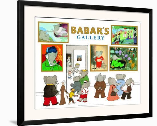 Babar's Gallery-Laurent de Brunhoff-Framed Art Print