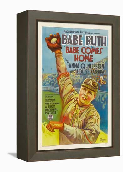 Babe Comes Home, Babe Ruth, 1927-null-Framed Stretched Canvas