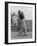 Babe Didrikson, Watching Golf Ball as She Completes Her Swing-null-Framed Photo