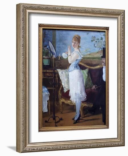 Babe. (Portrait of Actress Henriette Hauser, known as Citron, in the Role of Nana, Prostitute Chara-Edouard Manet-Framed Giclee Print