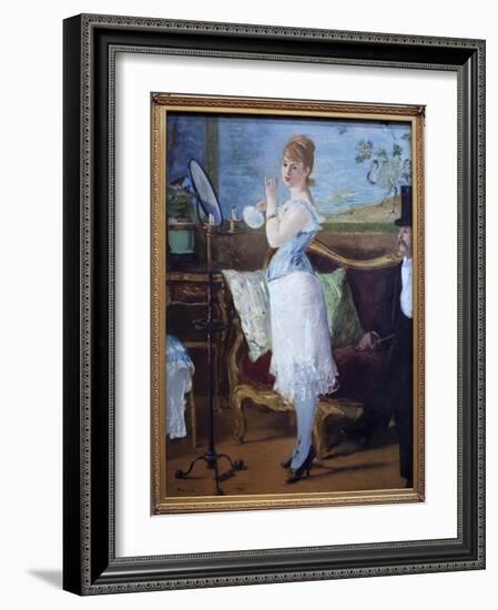 Babe. (Portrait of Actress Henriette Hauser, known as Citron, in the Role of Nana, Prostitute Chara-Edouard Manet-Framed Giclee Print