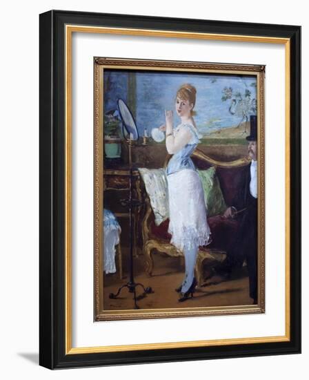 Babe. (Portrait of Actress Henriette Hauser, known as Citron, in the Role of Nana, Prostitute Chara-Edouard Manet-Framed Giclee Print