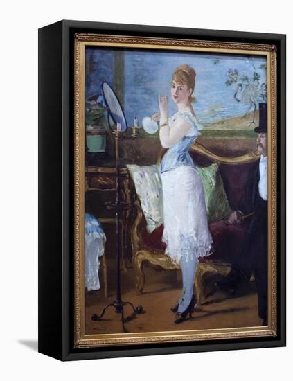 Babe. (Portrait of Actress Henriette Hauser, known as Citron, in the Role of Nana, Prostitute Chara-Edouard Manet-Framed Premier Image Canvas