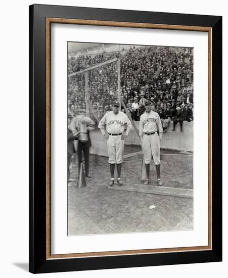 Babe Ruth and Bob Museul, October 18, 1924-Marvin Boland-Framed Giclee Print