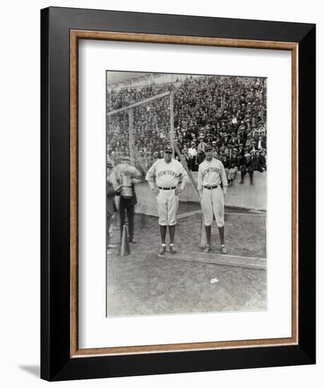 Babe Ruth and Bob Museul, October 18, 1924-Marvin Boland-Framed Giclee Print