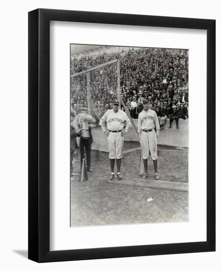 Babe Ruth and Bob Museul, October 18, 1924-Marvin Boland-Framed Giclee Print