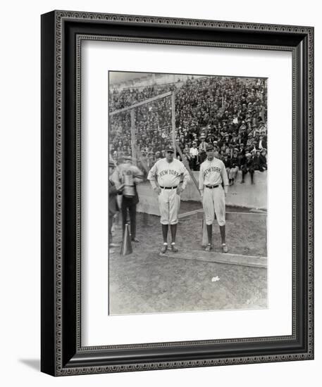 Babe Ruth and Bob Museul, October 18, 1924-Marvin Boland-Framed Giclee Print