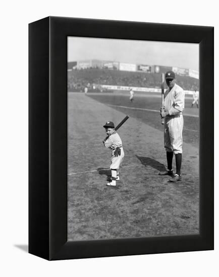 Babe Ruth and Mascot, 1922-null-Framed Stretched Canvas
