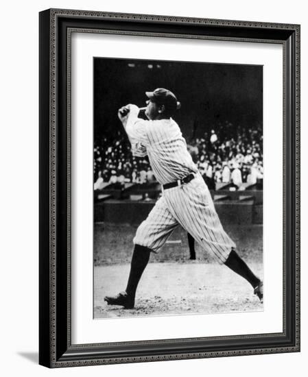 Babe Ruth at Bat, 1920s-null-Framed Art Print