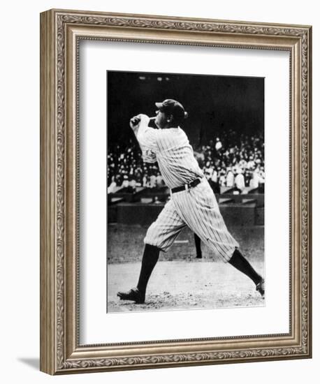 Babe Ruth at Bat, 1920s-null-Framed Art Print