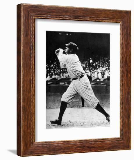 Babe Ruth at Bat, 1920s-null-Framed Art Print