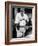 Babe Ruth in the New York Yankees Dugout at League Park in Clevelenad, Ohio, 1934-null-Framed Art Print