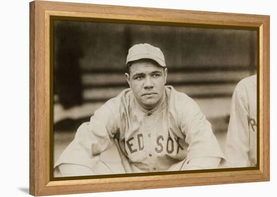 Babe Ruth When He Played for the Boston Red Soxs, Ca. 1919-null-Framed Stretched Canvas