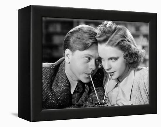 Babes in Arms, Mickey Rooney, Judy Garland, 1939-null-Framed Stretched Canvas