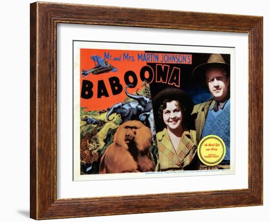 Baboona, Osa Johnson, Martin Johnson, 1935-null-Framed Art Print