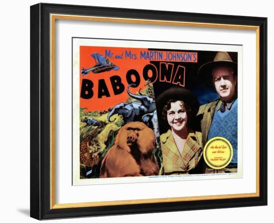Baboona, Osa Johnson, Martin Johnson, 1935-null-Framed Art Print