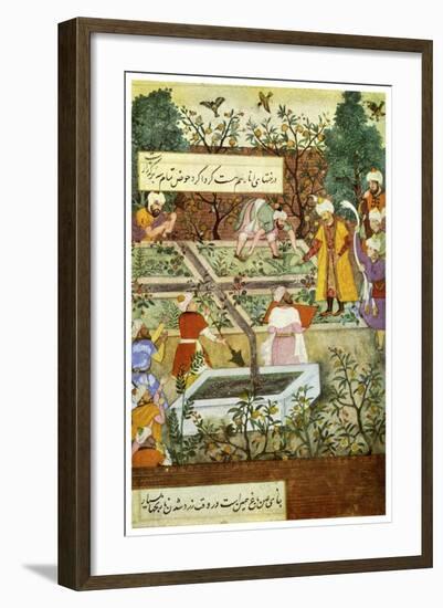 Babur Superintending in the Garden of Fidelity, 1508-Nanha Nanha-Framed Giclee Print