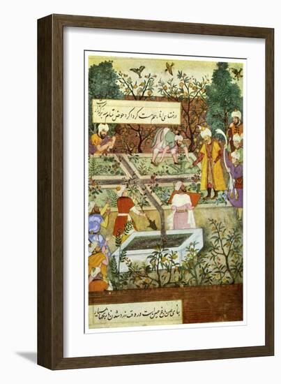 Babur Superintending in the Garden of Fidelity, 1508-Nanha Nanha-Framed Giclee Print