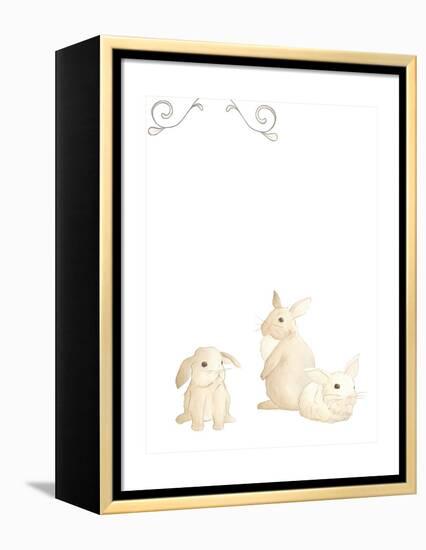 Baby Animals I-June Erica Vess-Framed Stretched Canvas