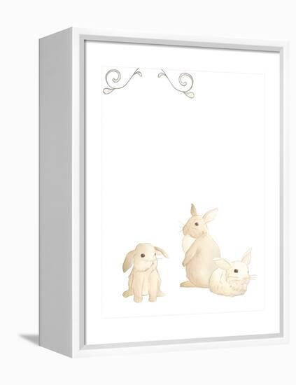 Baby Animals I-June Erica Vess-Framed Stretched Canvas