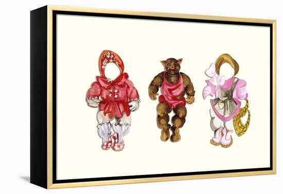 Baby Bear Paper Doll-Zelda Fitzgerald-Framed Stretched Canvas