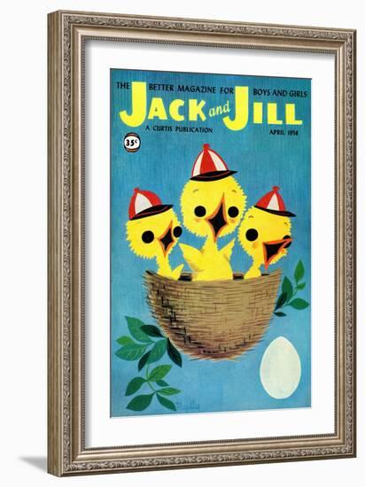 Baby Birds - Jack and Jill, April 1958-Phyllis Gimour-Framed Giclee Print