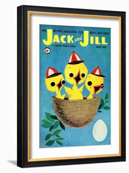 Baby Birds - Jack and Jill, April 1958-Phyllis Gimour-Framed Giclee Print