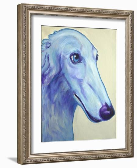 Baby Blue Borzoi-Dawgart-Framed Giclee Print