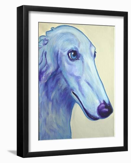 Baby Blue Borzoi-Dawgart-Framed Giclee Print