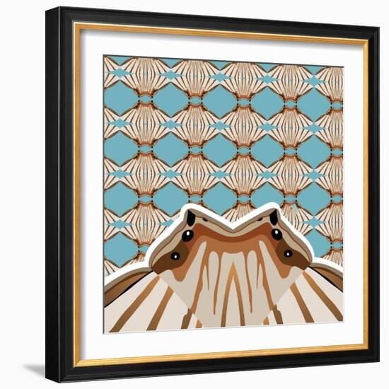 Baby Blue Sensu-Belen Mena-Framed Giclee Print