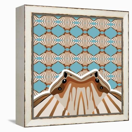 Baby Blue Sensu-Belen Mena-Framed Premier Image Canvas