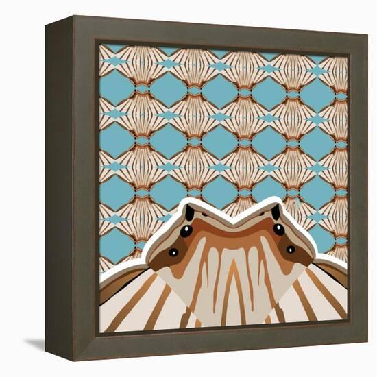 Baby Blue Sensu-Belen Mena-Framed Premier Image Canvas