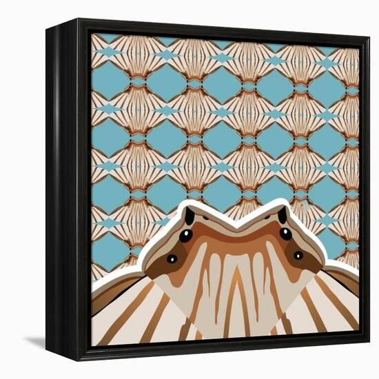 Baby Blue Sensu-Belen Mena-Framed Premier Image Canvas