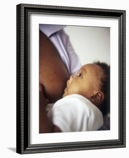 Baby Boy Breastfeeding-Ian Boddy-Framed Photographic Print