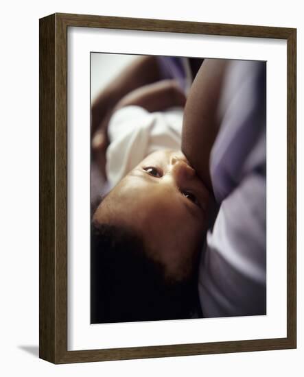 Baby Boy Breastfeeding-Ian Boddy-Framed Photographic Print