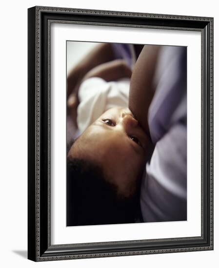 Baby Boy Breastfeeding-Ian Boddy-Framed Photographic Print