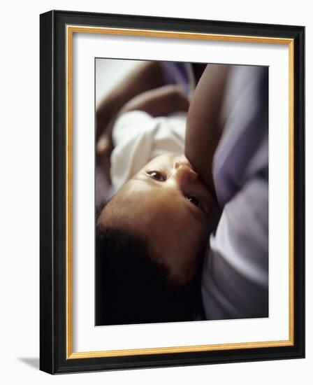 Baby Boy Breastfeeding-Ian Boddy-Framed Photographic Print