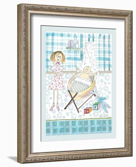 Baby Boy in Cot-Effie Zafiropoulou-Framed Giclee Print