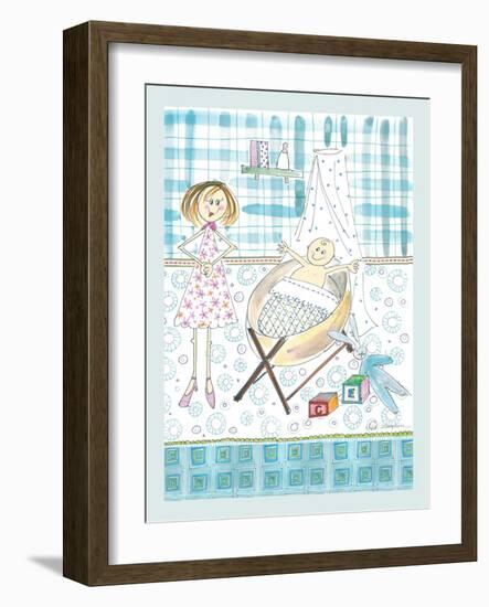Baby Boy in Cot-Effie Zafiropoulou-Framed Giclee Print