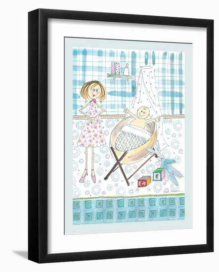 Baby Boy in Cot-Effie Zafiropoulou-Framed Giclee Print