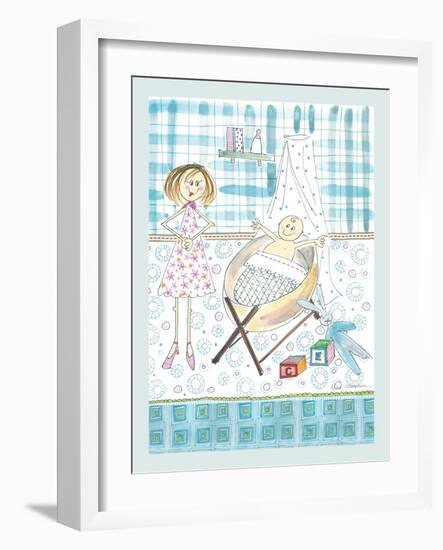 Baby Boy in Cot-Effie Zafiropoulou-Framed Giclee Print