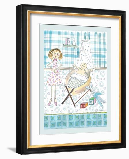 Baby Boy in Cot-Effie Zafiropoulou-Framed Giclee Print