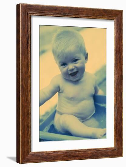 Baby Boy Playing-Ian Boddy-Framed Photographic Print