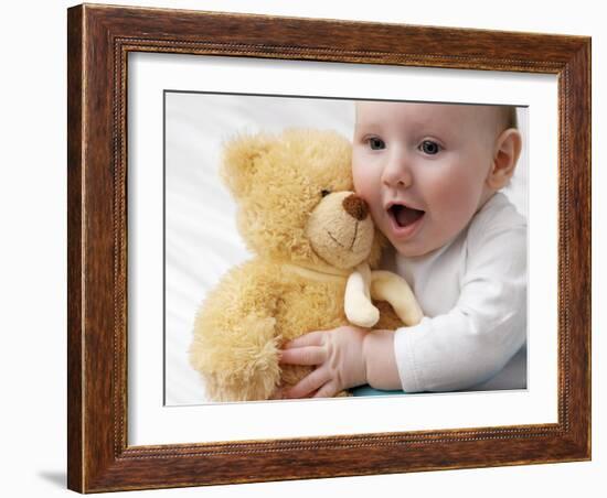 Baby Boy Playing-Tek Image-Framed Photographic Print