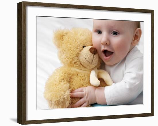 Baby Boy Playing-Tek Image-Framed Photographic Print