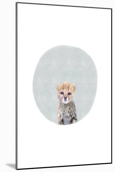 Baby Cheetah Circle-Leah Straatsma-Mounted Art Print